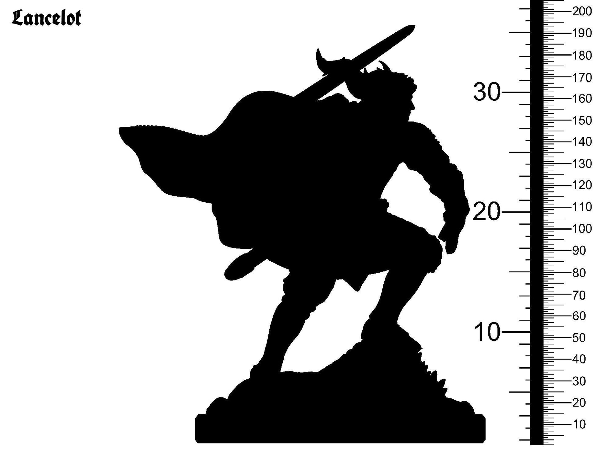 3D Printed Clay Cyanide Lancelot The Legend of King Arthur Ragnarok D&D - 3D Printing Boss 