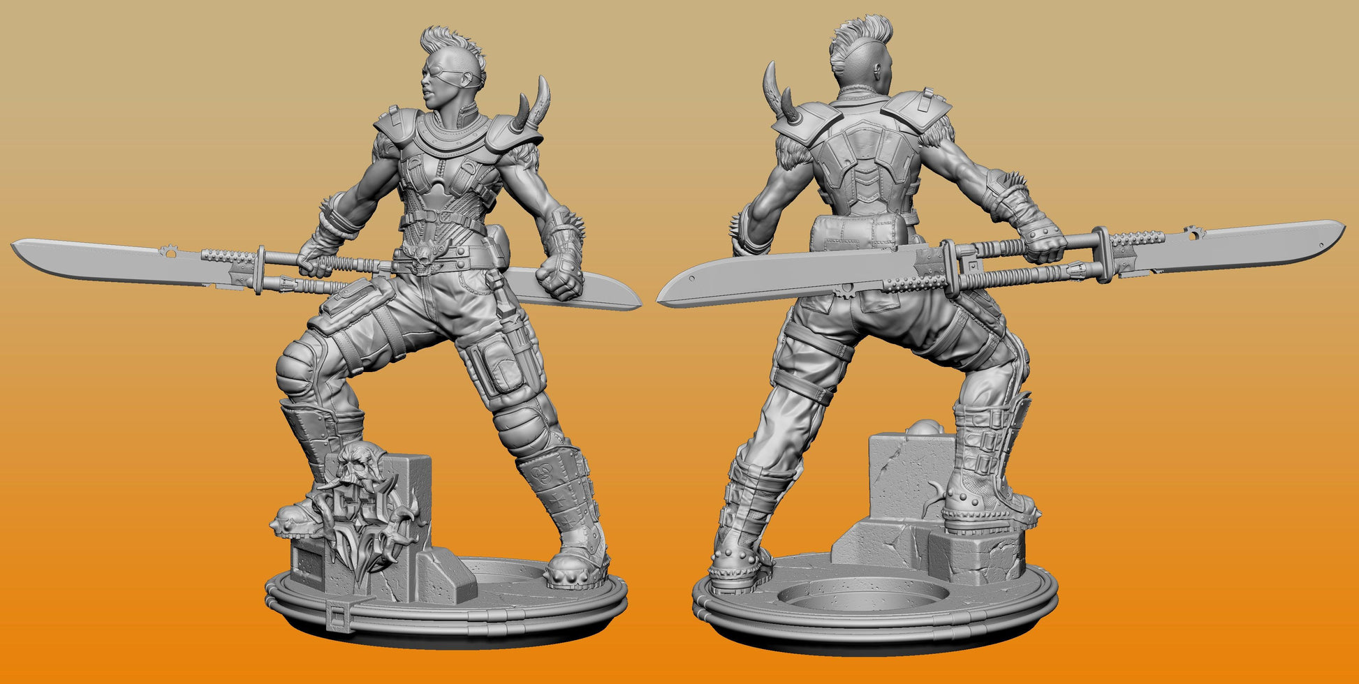3D Printed Clay Cyanide Large Figure Lady Apokalypse Ragnarok D&D - 3D Printing Boss 