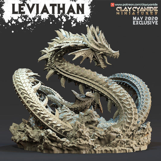 3D Printed Clay Cyanide Leviathan Sea Dragon Angels VS Demons Ragnarok D&D - 3D Printing Boss 