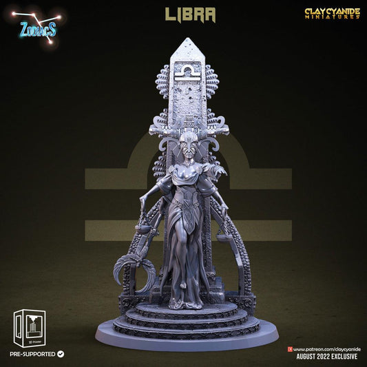 3D Printed Clay Cyanide Libra Zodics 28mm-32mm Ragnarok D&D - 3D Printing Boss 