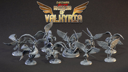 3D Printed Clay Cyanide Maidens of Valkyria Tribes Factions Ragnarok D&D - 3D Printing Boss 