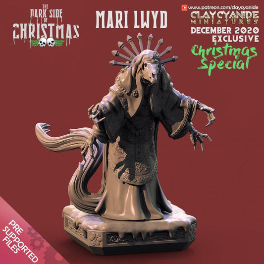 3D Printed Clay Cyanide Mari Lwyd The Dark Side of Christmas 28mm-32mm Ragnarok D&D - 3D Printing Boss 