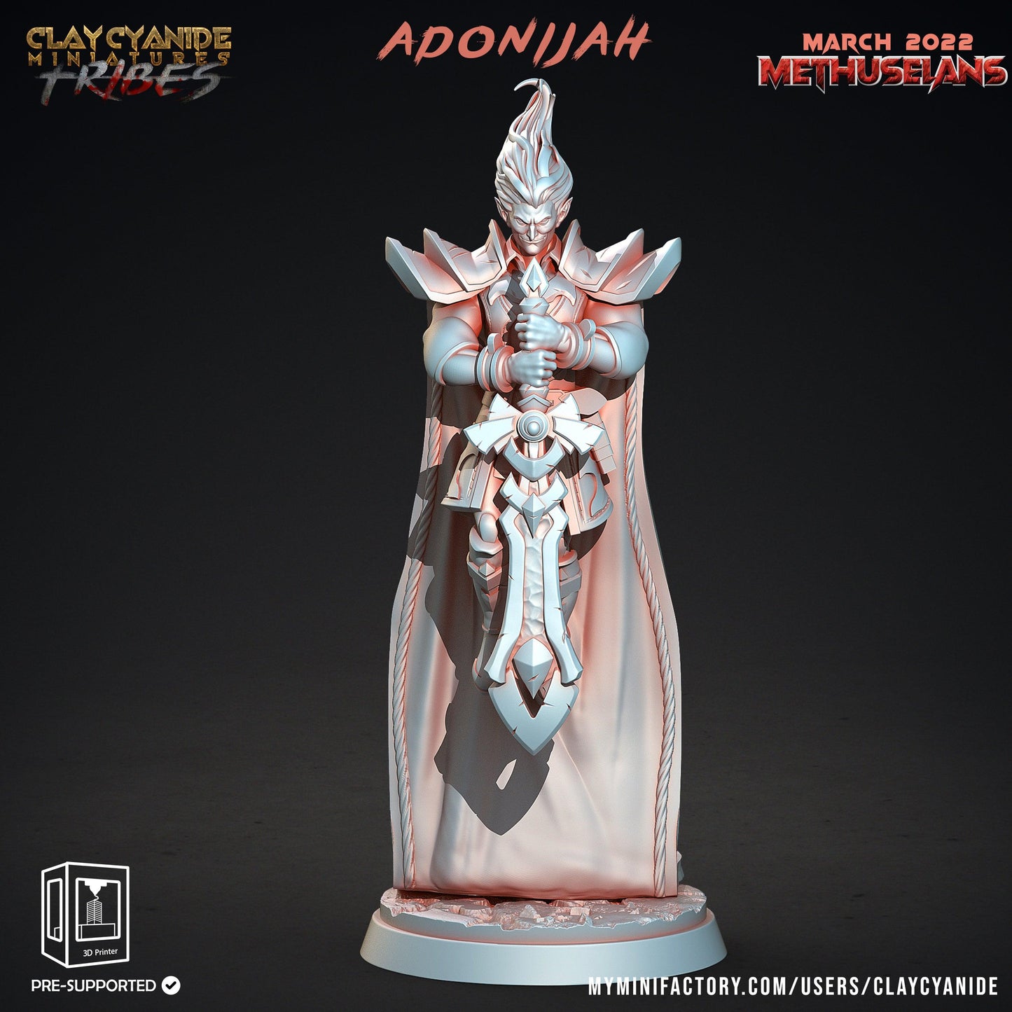 3D Printed Clay Cyanide Methuselans Vampires Tribes Factions Ragnarok D&D - 3D Printing Boss 