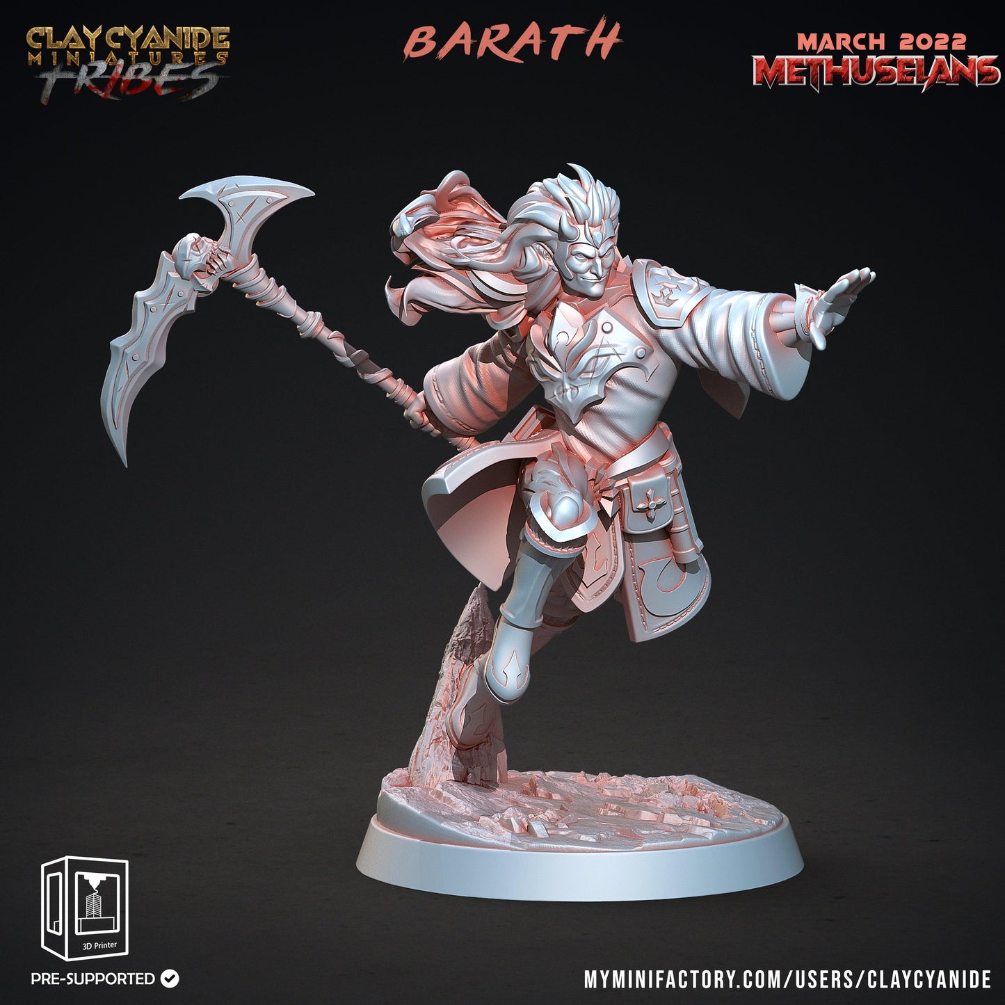 3D Printed Clay Cyanide Methuselans Vampires Tribes Factions Ragnarok D&D - 3D Printing Boss 