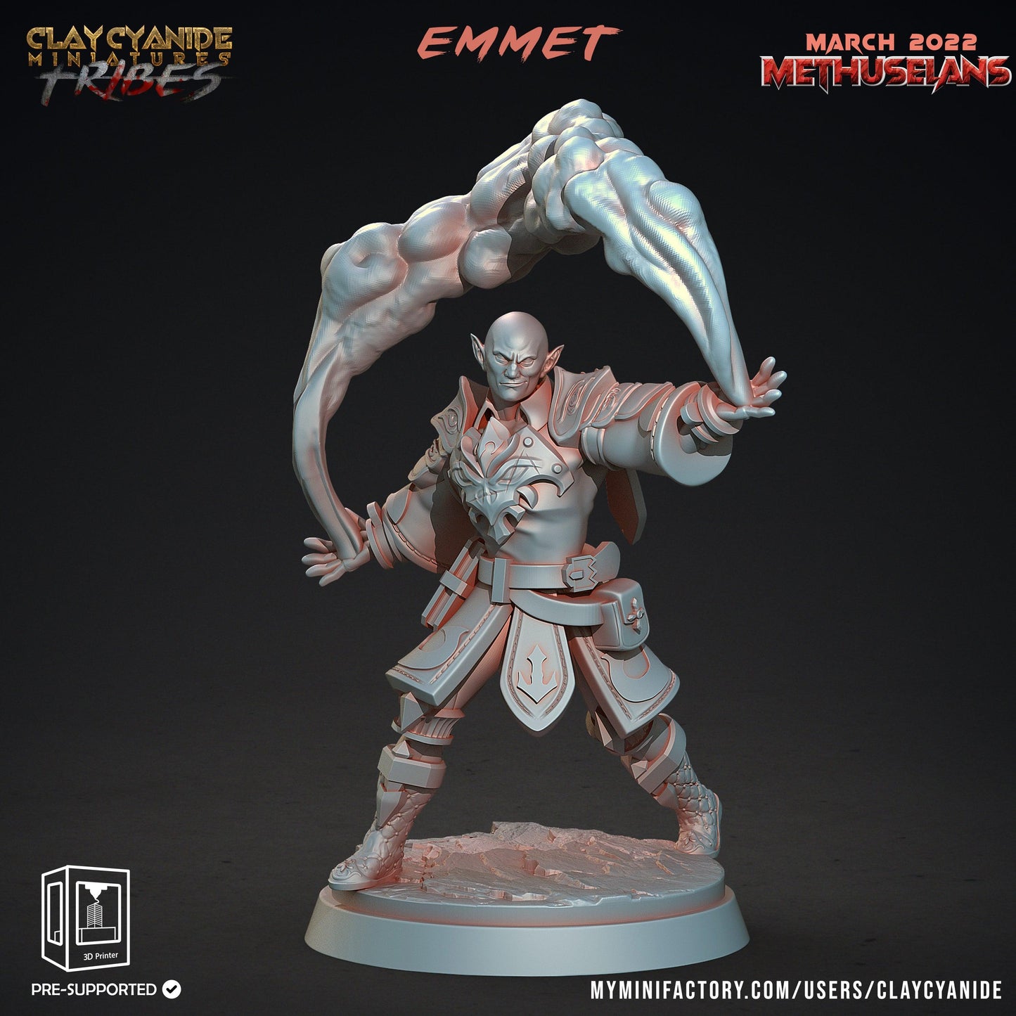 3D Printed Clay Cyanide Methuselans Vampires Tribes Factions Ragnarok D&D - 3D Printing Boss 