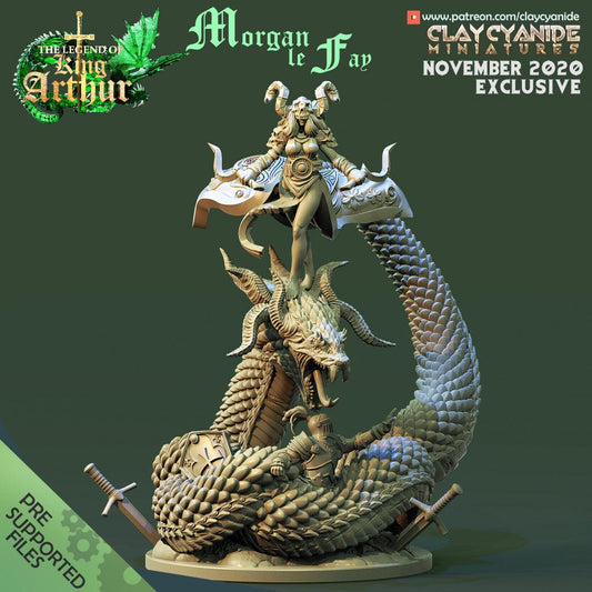 3D Printed Clay Cyanide Morgan Le Fay Legend of King Arthur Ragnarok D&D - 3D Printing Boss 