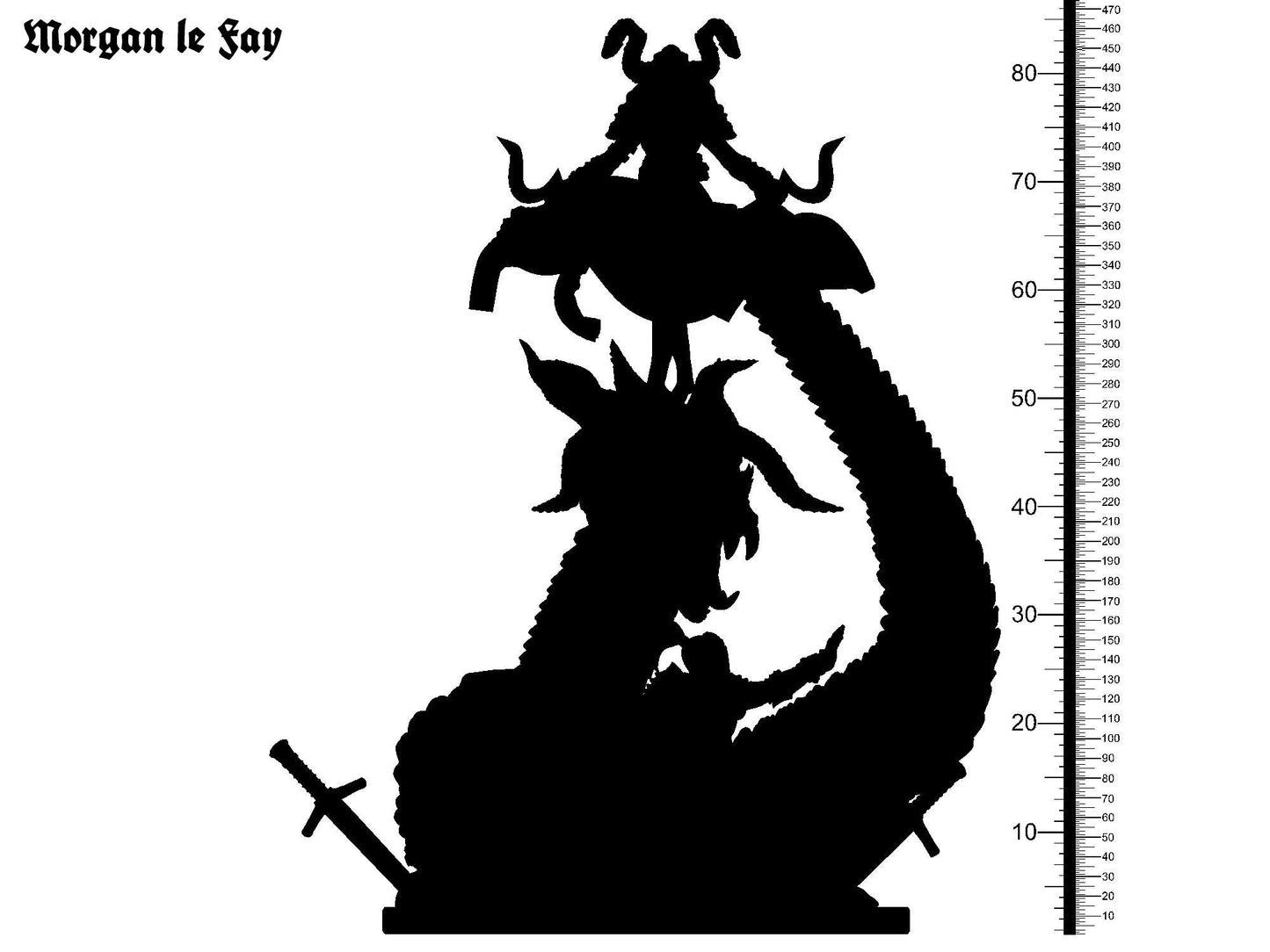 3D Printed Clay Cyanide Morgan Le Fay Legend of King Arthur Ragnarok D&D - 3D Printing Boss 