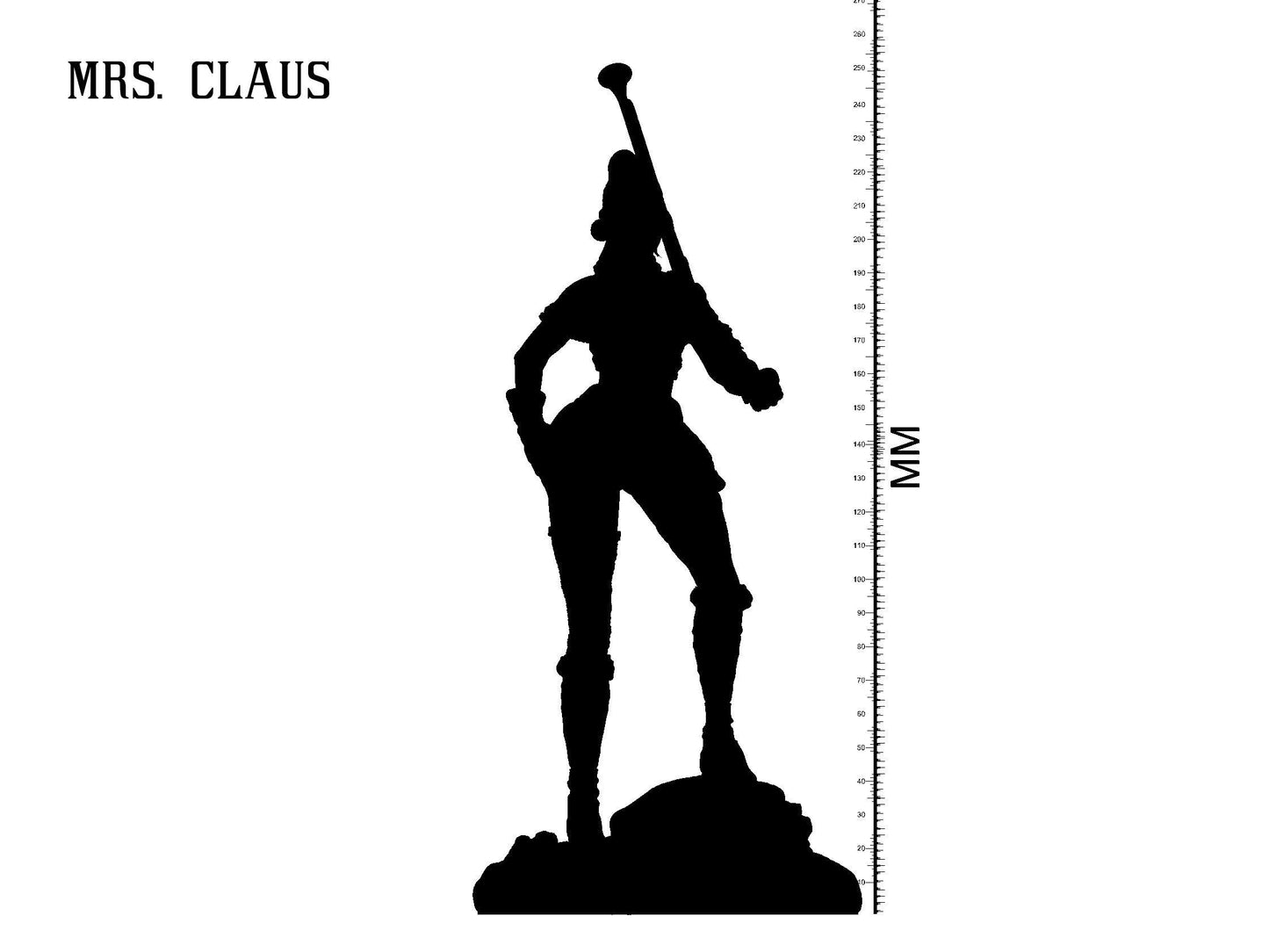 3D Printed Clay Cyanide Mrs. Claus The Dark Side of Christmas 28mm-32mm Ragnarok D&D - 3D Printing Boss 