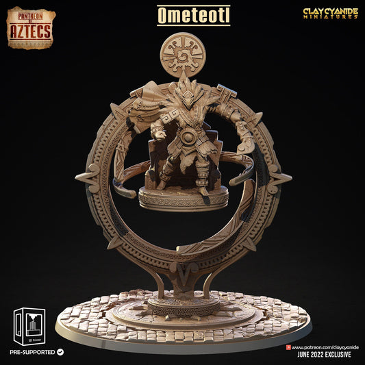 3D Printed Clay Cyanide Ometeotl Pantheon of Aztecs Ragnarok D&D - 3D Printing Boss 
