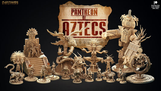 3D Printed Clay Cyanide Pantheon Of Aztecs Set Ragnarok D&D - 3D Printing Boss 