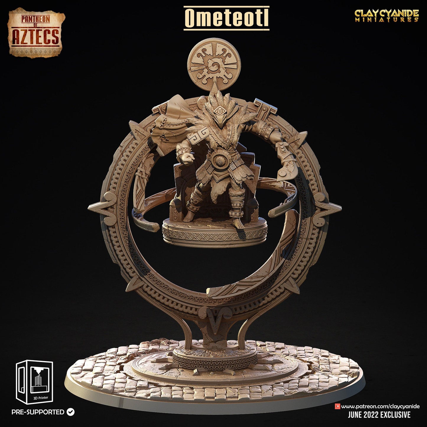 3D Printed Clay Cyanide Pantheon Of Aztecs Set Ragnarok D&D - 3D Printing Boss 