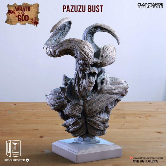 3D Printed Clay Cyanide Pazuzu Bust Wrath of Gods Ragnarok D&D - 3D Printing Boss 