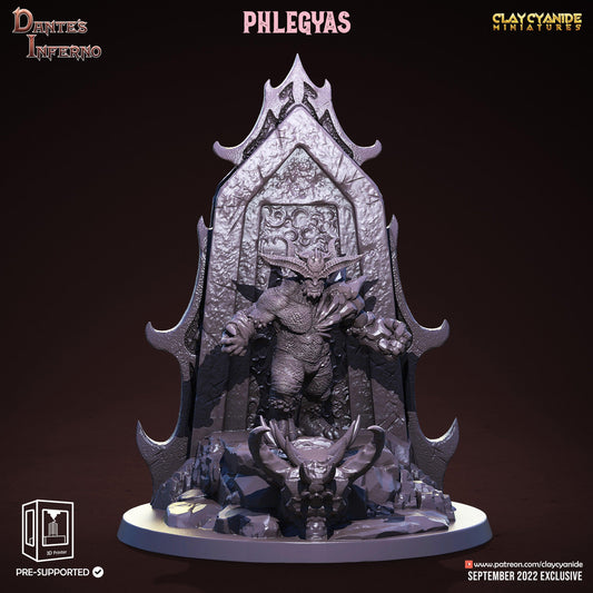 3D Printed Clay Cyanide Phlegyas Dante's Inferno 28mm-32mm Ragnarok D&D - 3D Printing Boss 