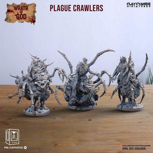 3D Printed Clay Cyanide Plague Crawlers Wrath of Gods Ragnarok D&D - 3D Printing Boss 