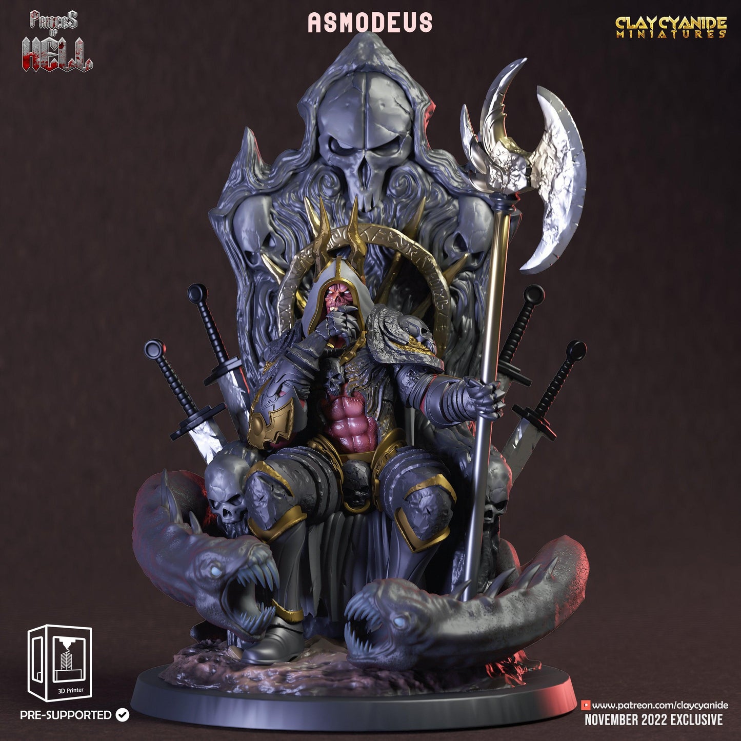 3D Printed Clay Cyanide Princess of Hell Ragnarok D&D - 3D Printing Boss 