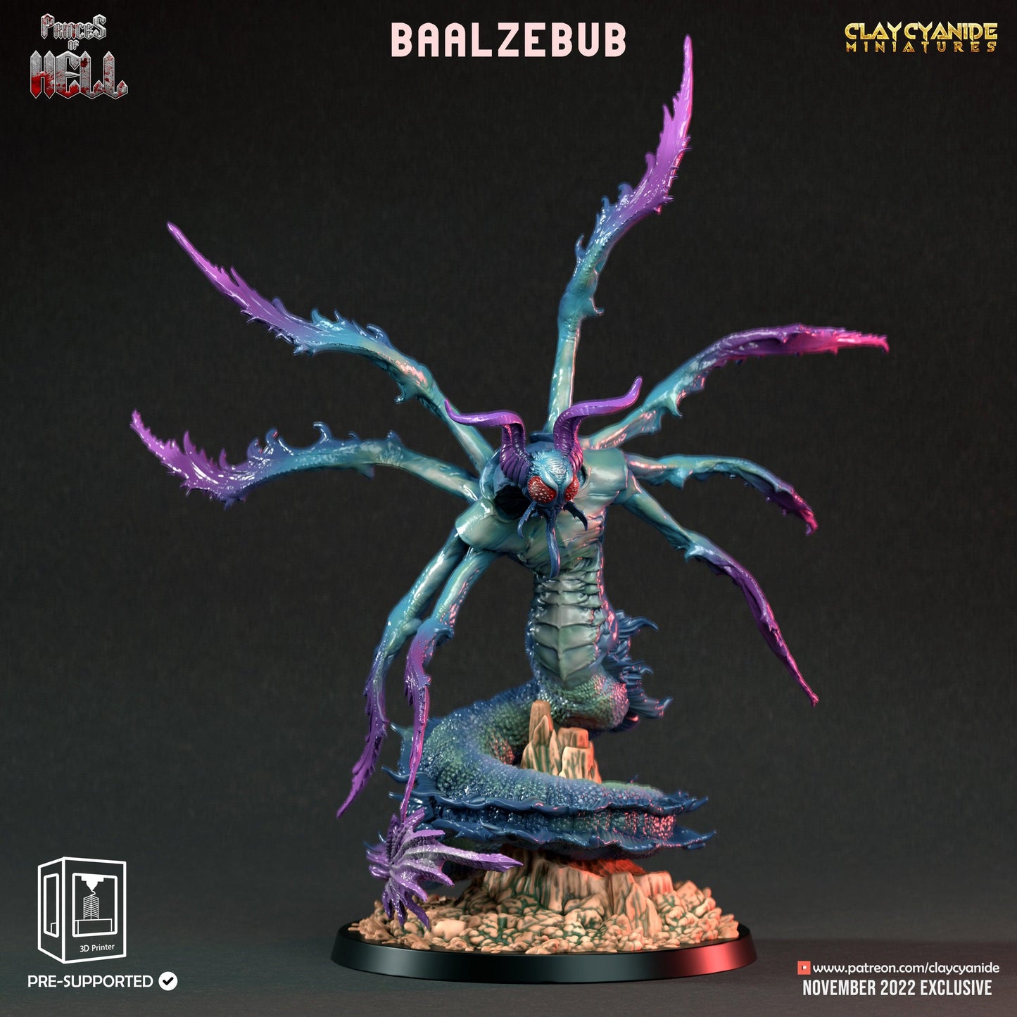 3D Printed Clay Cyanide Princess of Hell Ragnarok D&D - 3D Printing Boss 