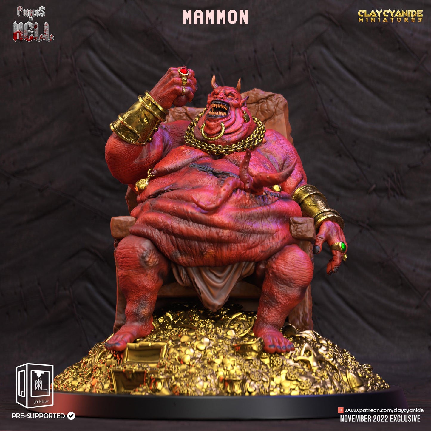3D Printed Clay Cyanide Princess of Hell Ragnarok D&D - 3D Printing Boss 