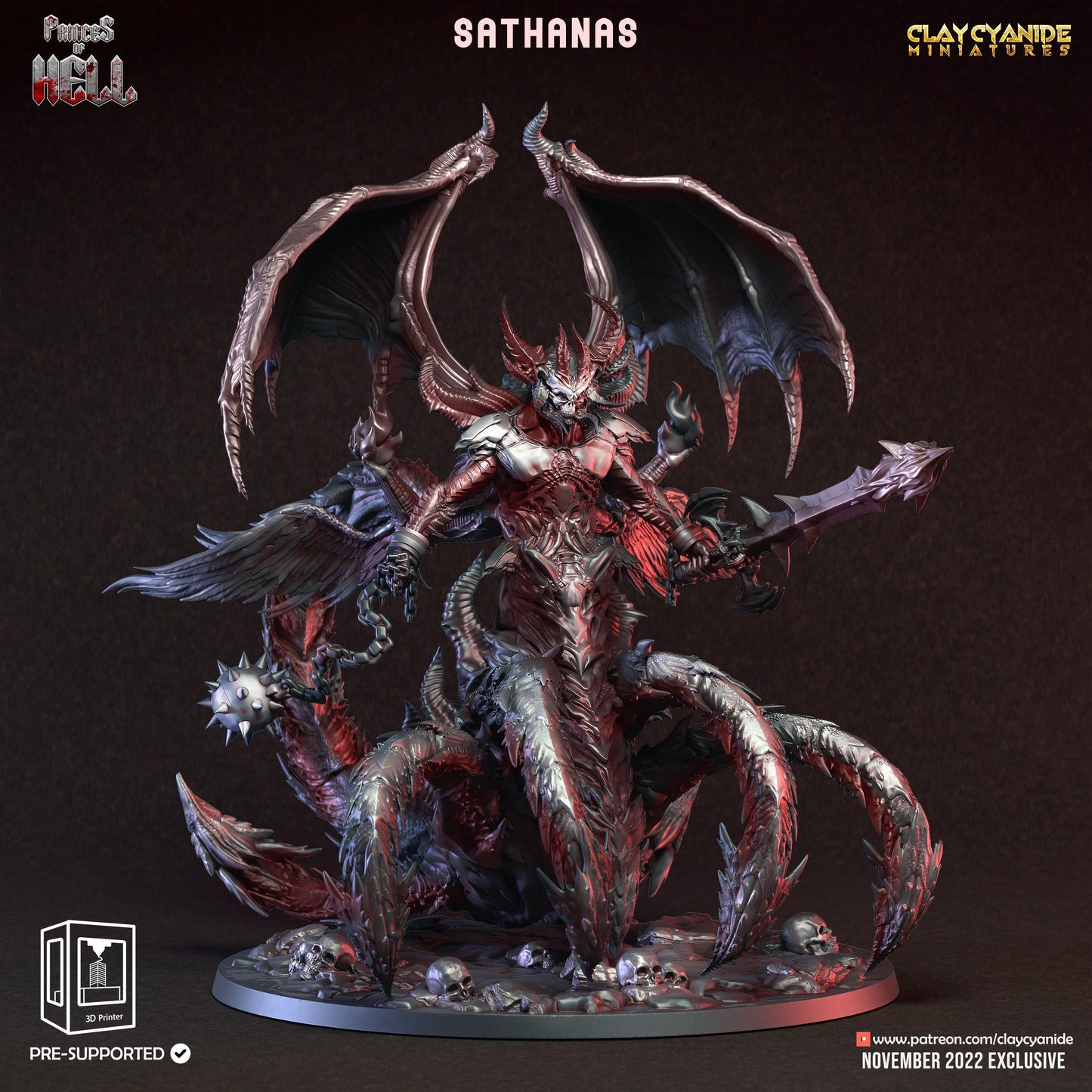3D Printed Clay Cyanide Princess of Hell Ragnarok D&D - 3D Printing Boss 