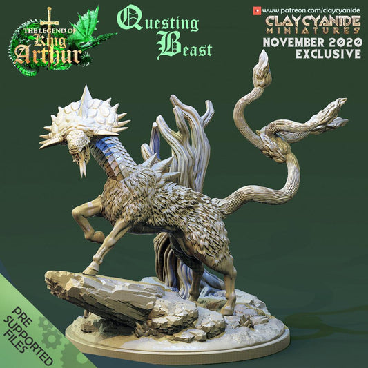 3D Printed Clay Cyanide Questing Beast The Legend of King Arthur Ragnarok D&D - 3D Printing Boss 
