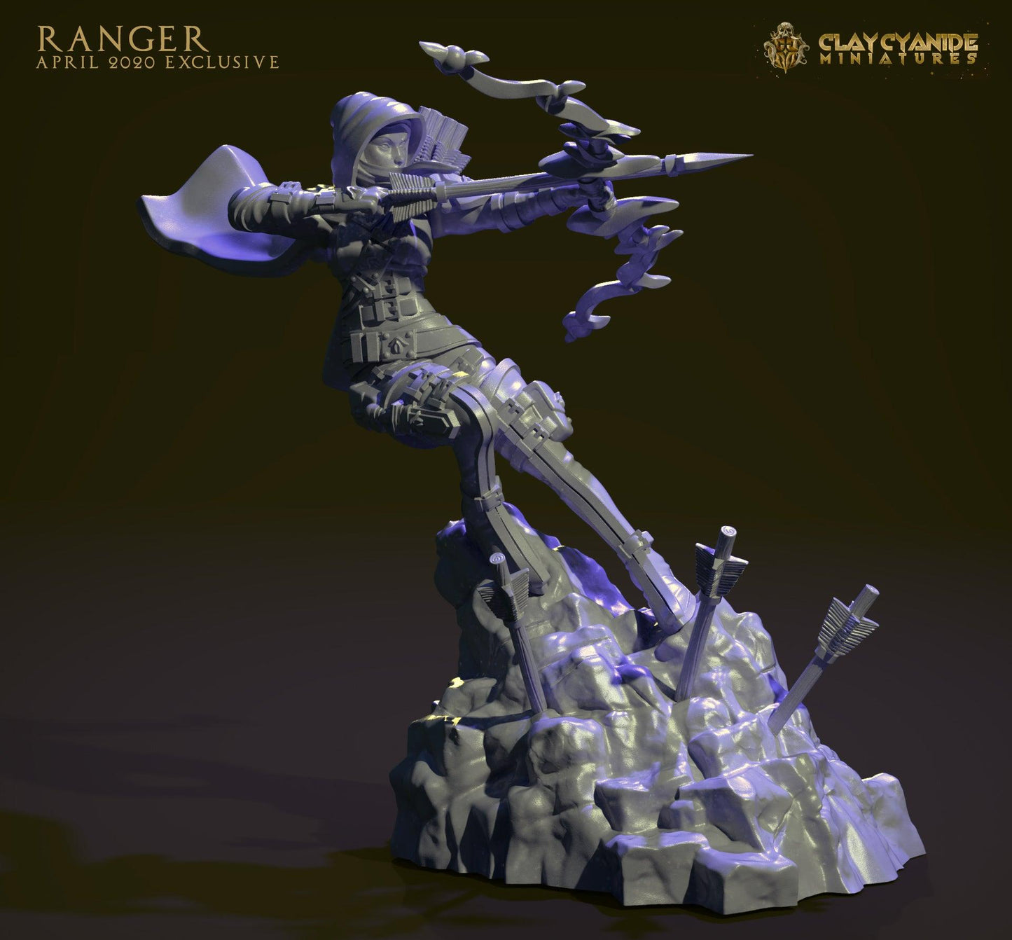 3D Printed Clay Cyanide Ranger 28mm-32mm Ragnarok D&D - 3D Printing Boss 