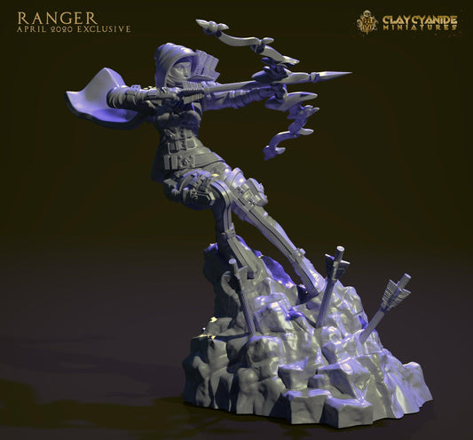 3D Printed Clay Cyanide Ranger 28mm-32mm Ragnarok D&D - 3D Printing Boss 