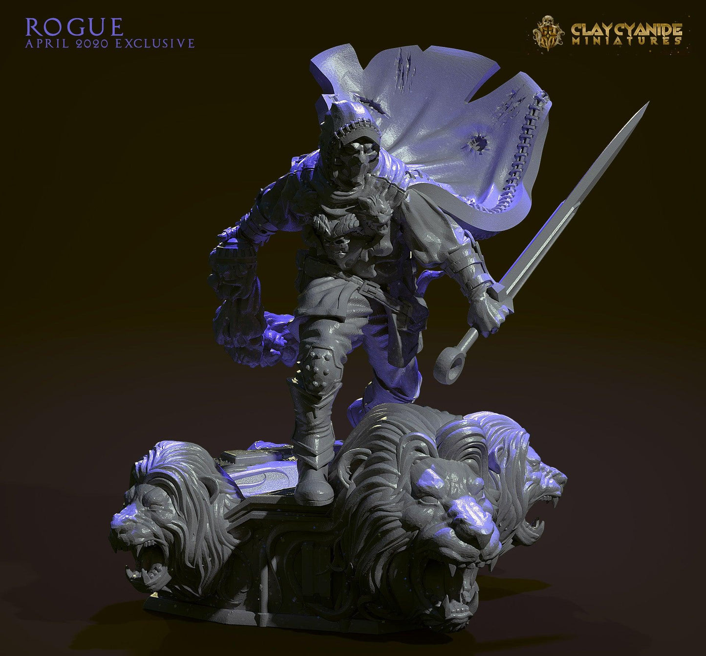 3D Printed Clay Cyanide Rogue 28mm-32mm Ragnarok D&D - 3D Printing Boss 