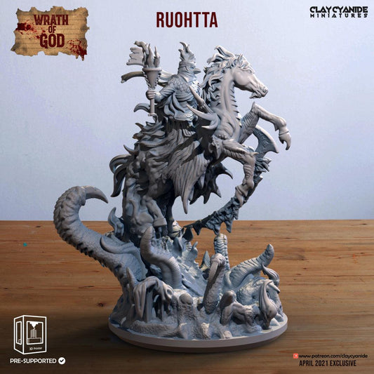 3D Printed Clay Cyanide Ruohtta Wrath of Gods Ragnarok D&D - 3D Printing Boss 