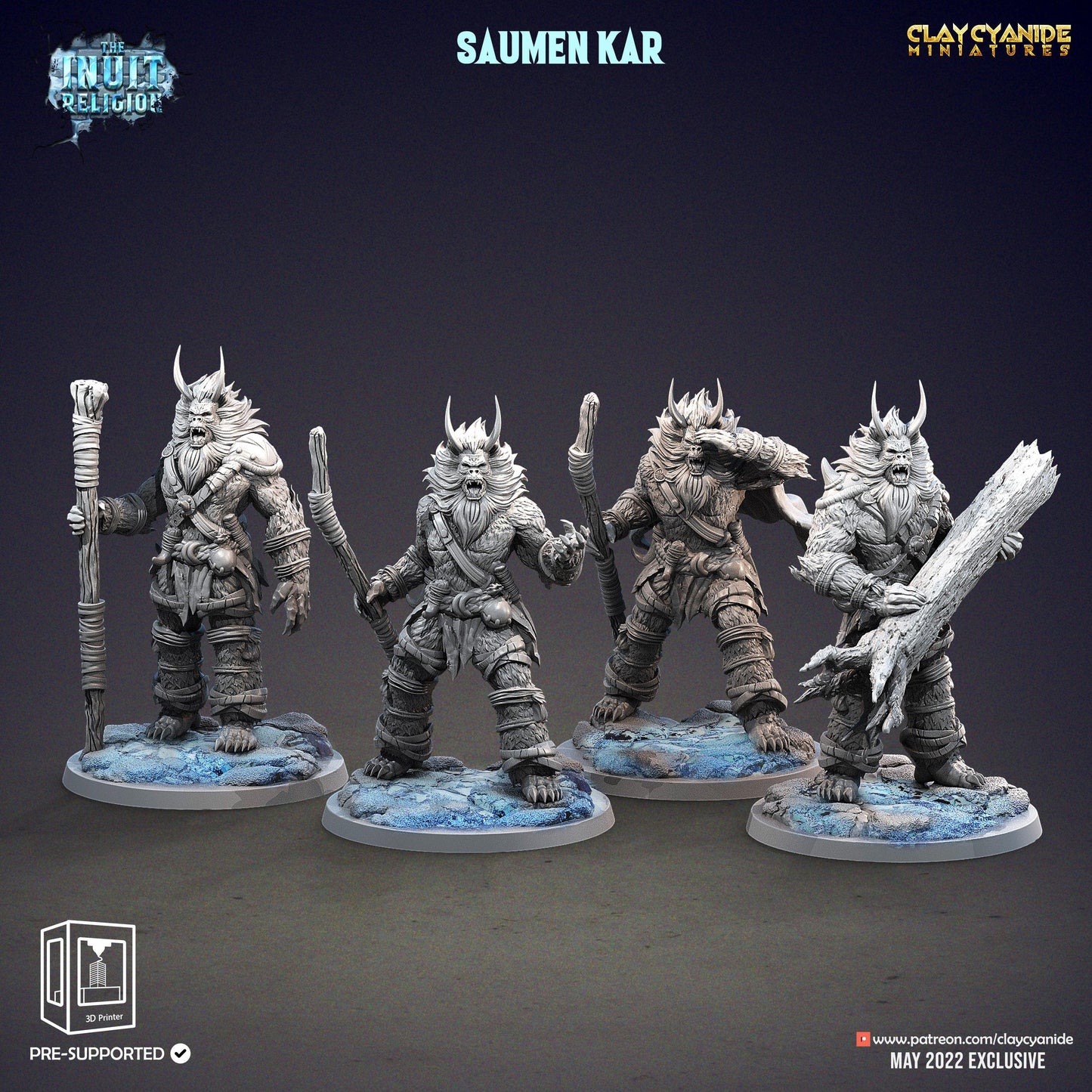 3D Printed Clay Cyanide Saumen Kar Inuit Religion Ragnarok D&D - 3D Printing Boss 