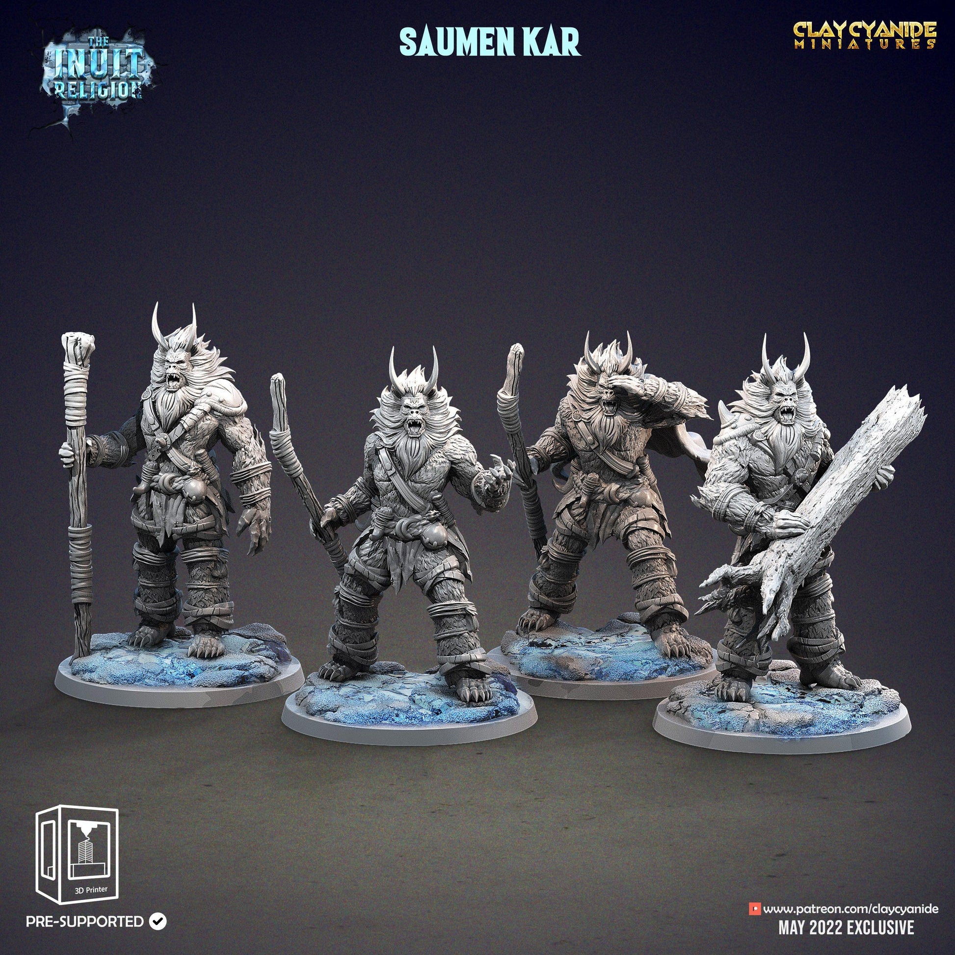 3D Printed Clay Cyanide Saumen Kar Inuit Religion Ragnarok D&D - 3D Printing Boss 