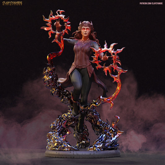 3D Printed Clay Cyanide Scarlet Witch 28mm-32mm Ragnarok D&D - 3D Printing Boss 