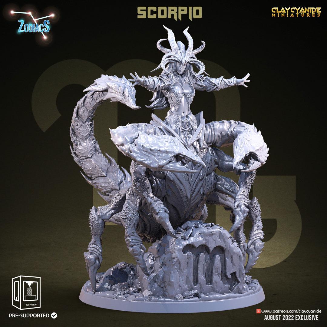 3D Printed Clay Cyanide Scorpio Zodics 28mm-32mm Ragnarok D&D - 3D Printing Boss 
