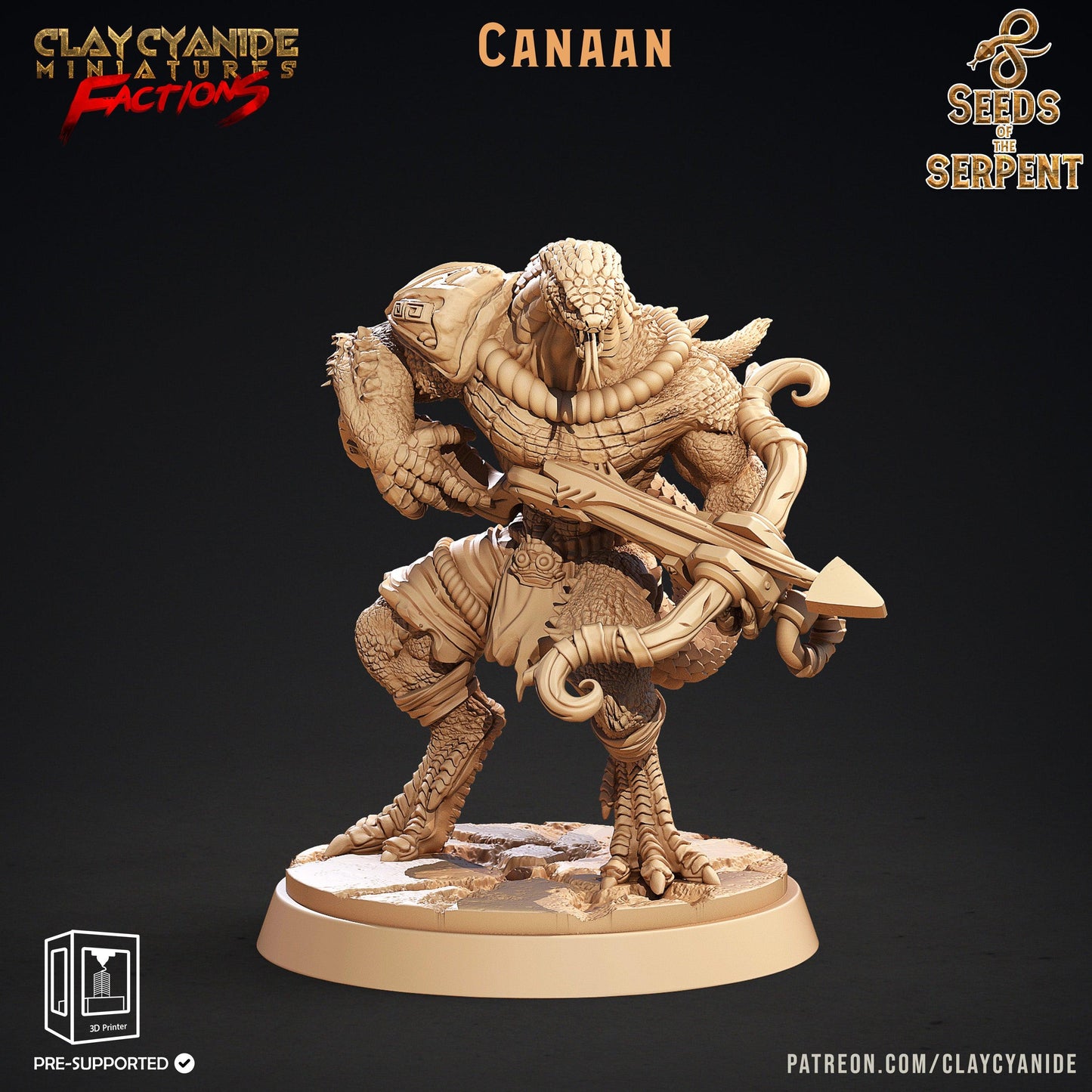 3D Printed Clay Cyanide Seeds of the Serpent Factions Tribes Wargrounds Ragnarok D&D - 3D Printing Boss 
