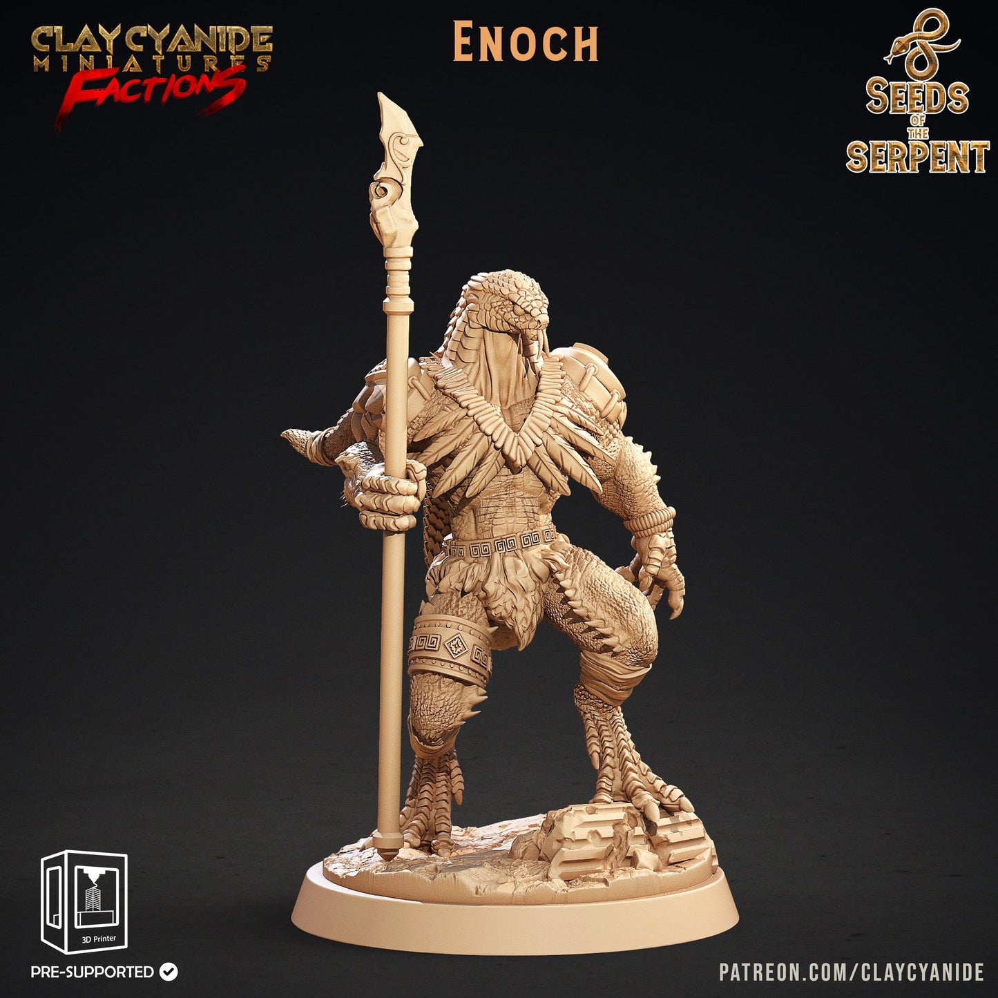 3D Printed Clay Cyanide Seeds of the Serpent Factions Tribes Wargrounds Ragnarok D&D - 3D Printing Boss 