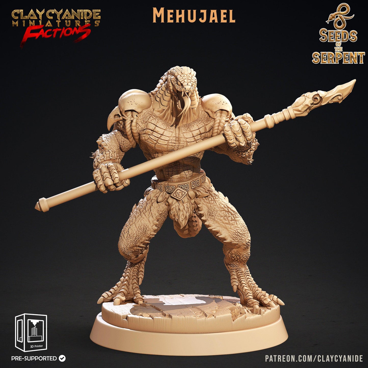 3D Printed Clay Cyanide Seeds of the Serpent Factions Tribes Wargrounds Ragnarok D&D - 3D Printing Boss 