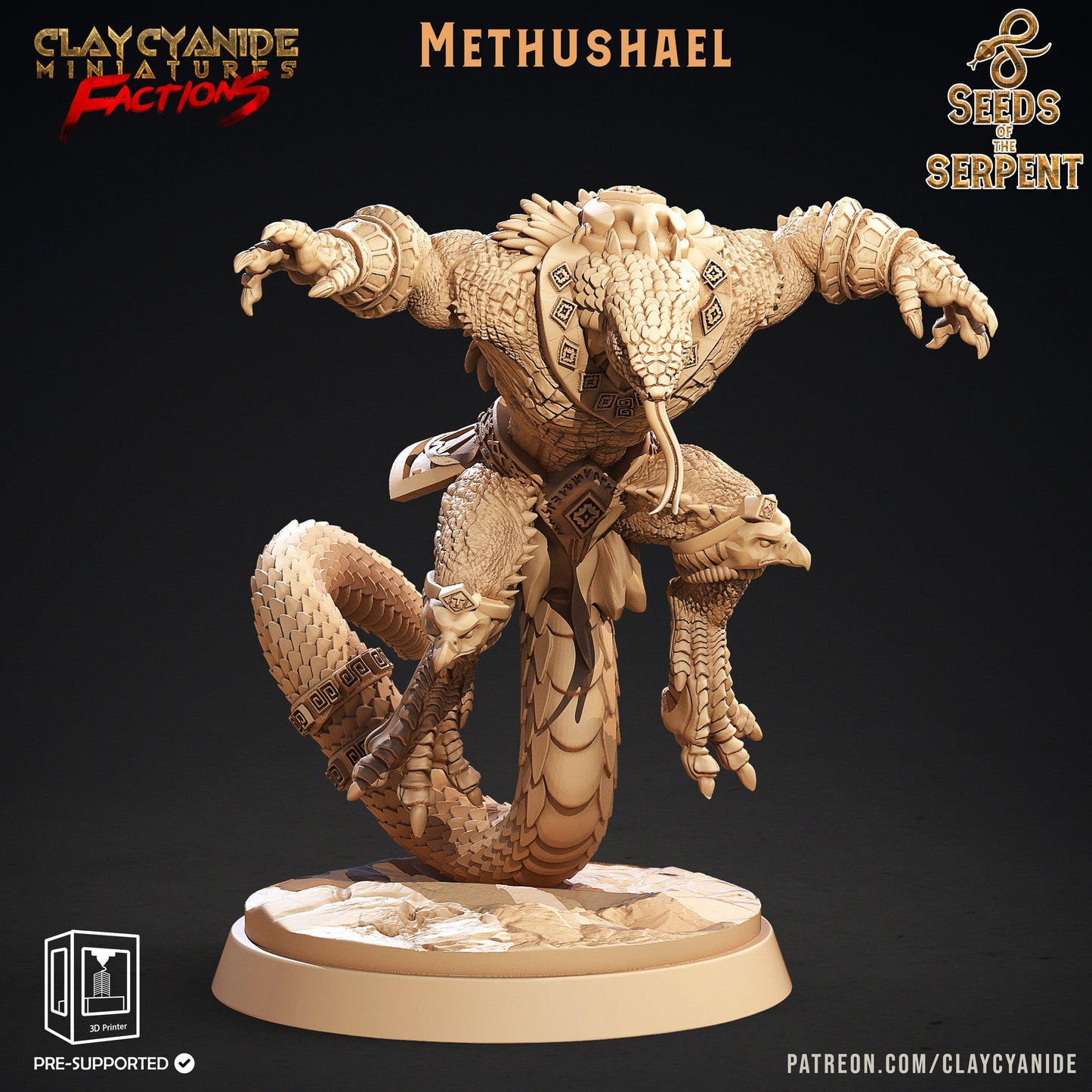 3D Printed Clay Cyanide Seeds of the Serpent Factions Tribes Wargrounds Ragnarok D&D - 3D Printing Boss 