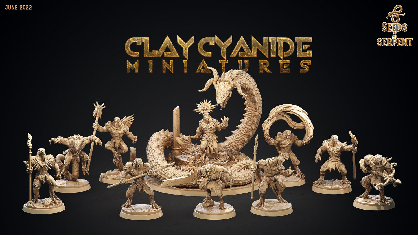 3D Printed Clay Cyanide Seeds of the Serpent Factions Tribes Wargrounds Ragnarok D&D - 3D Printing Boss 