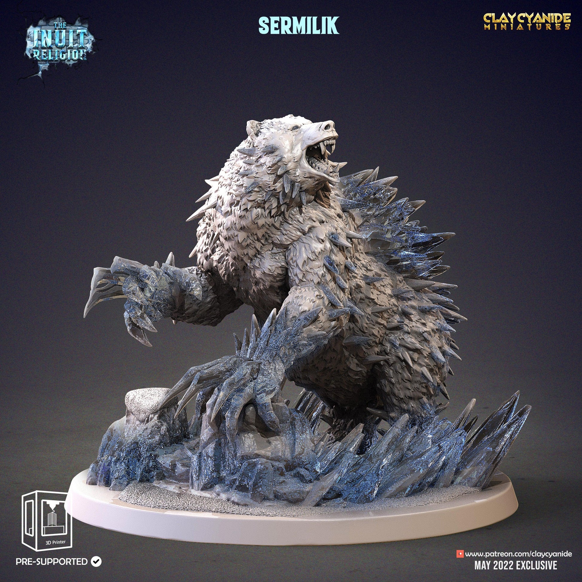 3D Printed Clay Cyanide Sermilik Inuit Religion Ragnarok D&D - 3D Printing Boss 