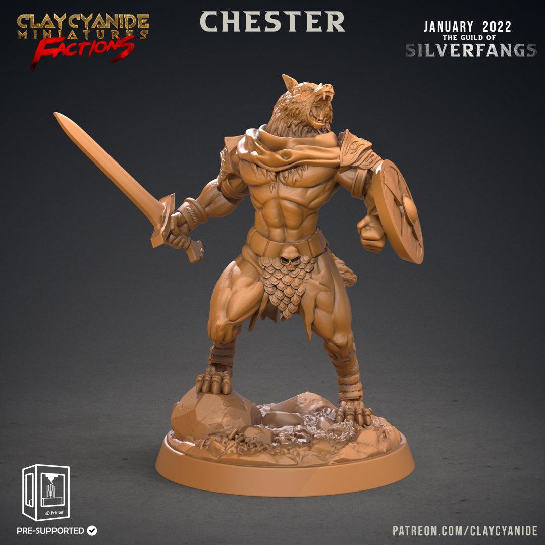 3D Printed Clay Cyanide Silverfangs Guild Werewolf Fox Tribes Factions Ragnarok D&D - 3D Printing Boss 