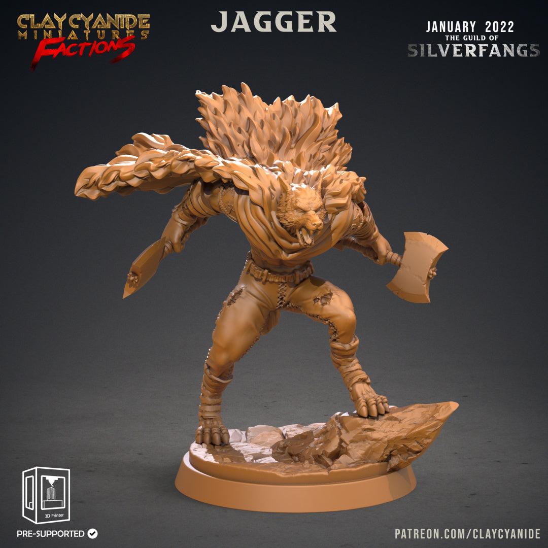 3D Printed Clay Cyanide Silverfangs Guild Werewolf Fox Tribes Factions Ragnarok D&D - 3D Printing Boss 