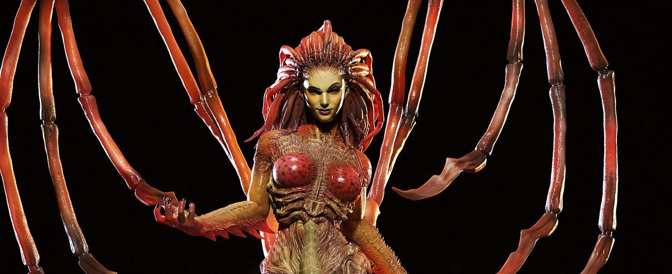3D Printed Clay Cyanide Starcraft Kerrigan 28mm-32mm Ragnarok D&D - 3D Printing Boss 