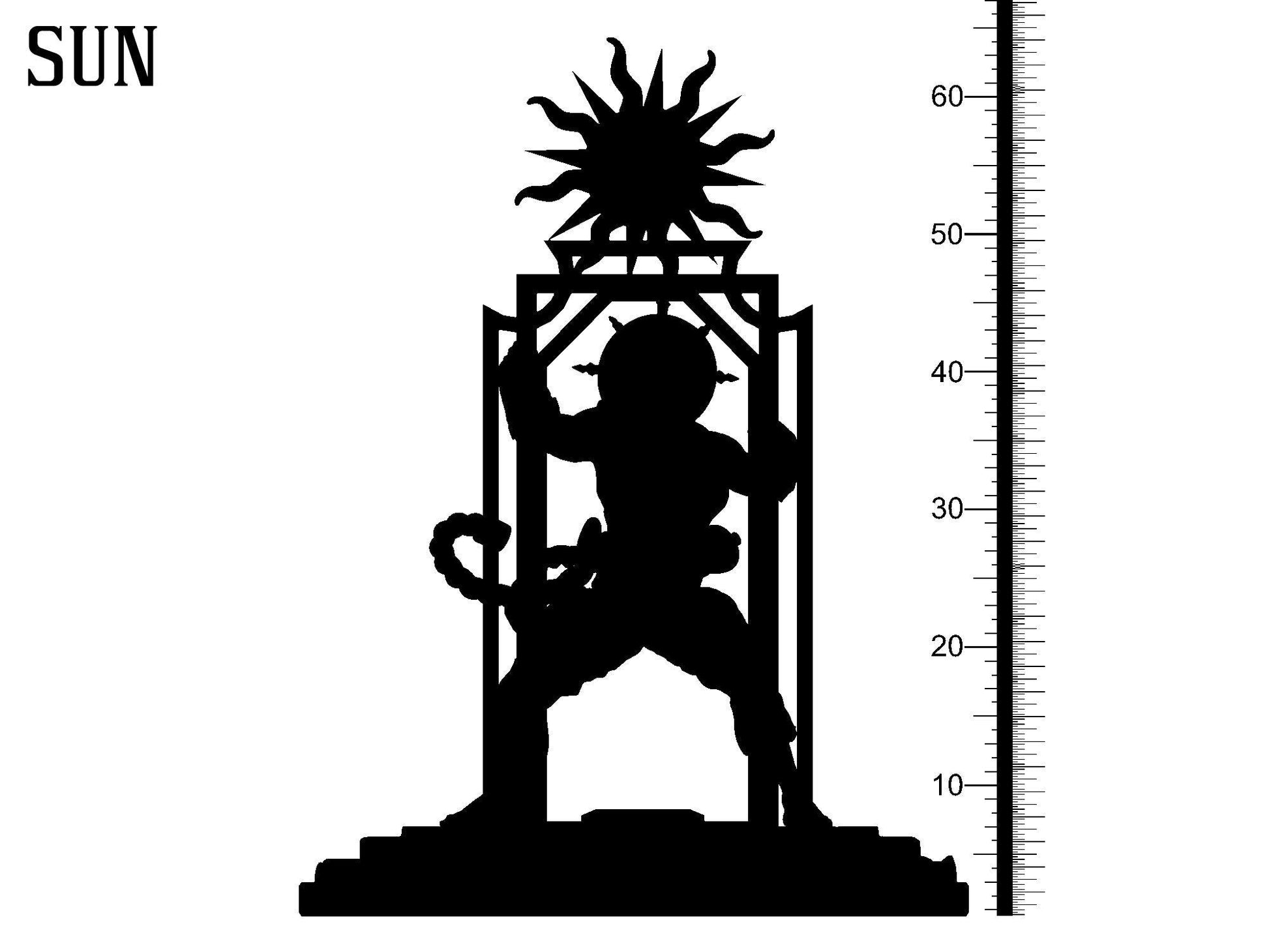 3D Printed Clay Cyanide Sun Tarot Ragnarok D&D - 3D Printing Boss 