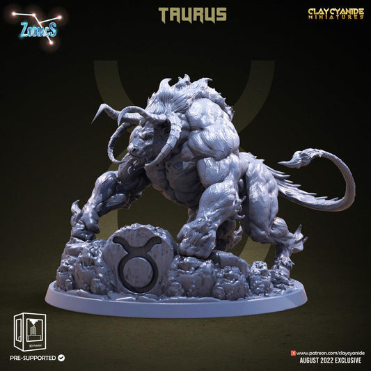 3D Printed Clay Cyanide Taurus Zodics 28mm-32mm Ragnarok D&D - 3D Printing Boss 