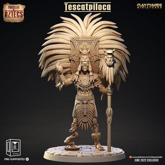 3D Printed Clay Cyanide Tescatpiloca Pantheon of Aztecs Ragnarok D&D - 3D Printing Boss 