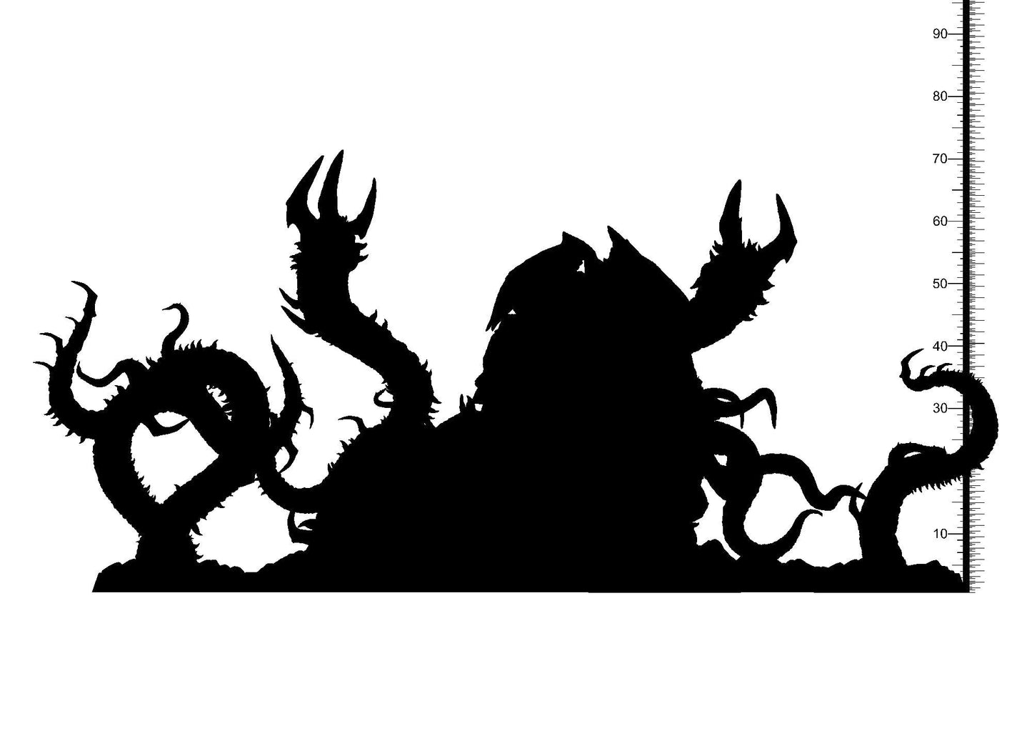 3D Printed Clay Cyanide Thaug Tentacle Monster Hyborean Age 28mm -32mm Ragnarok D&D - 3D Printing Boss 