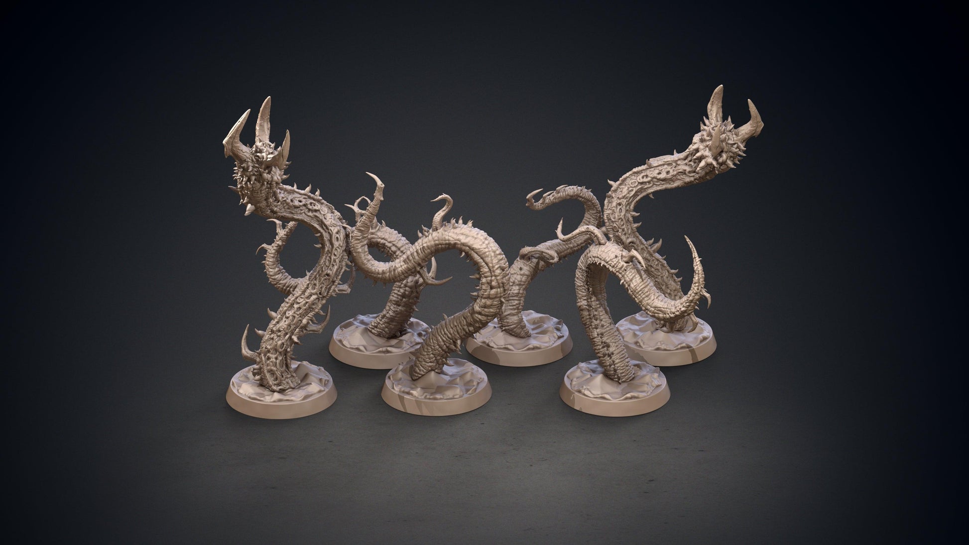 3D Printed Clay Cyanide Thaug Tentacle Monster Hyborean Age 28mm -32mm Ragnarok D&D - 3D Printing Boss 