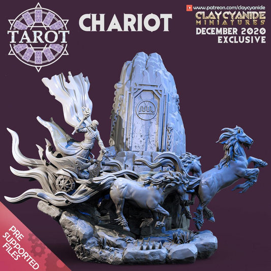 3D Printed Clay Cyanide The Chariot Tarot Ragnarok D&D - 3D Printing Boss 
