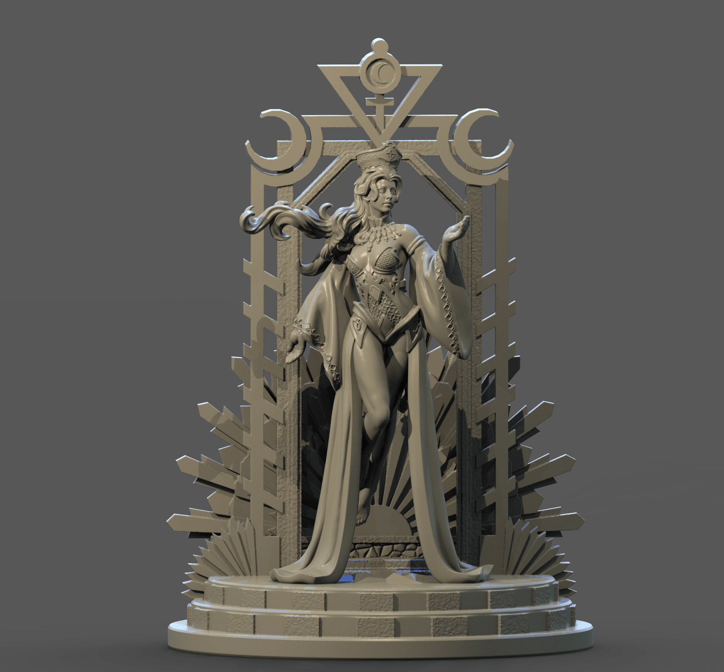 3D Printed Clay Cyanide The High Priestess Tarot Ragnarok D&D - 3D Printing Boss 