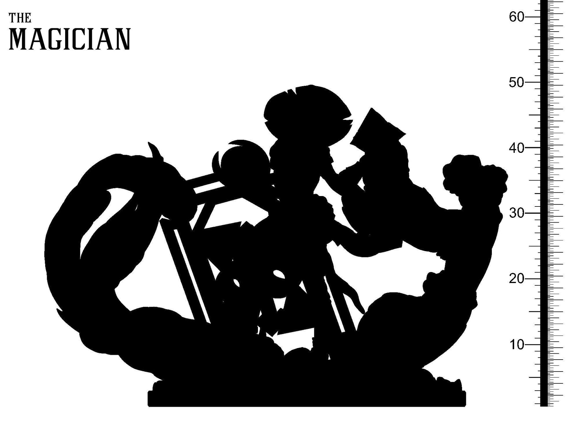 3D Printed Clay Cyanide The Magician Tarot Ragnarok D&D - 3D Printing Boss 
