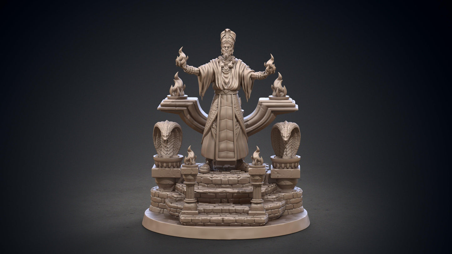 3D Printed Clay Cyanide Thot-Amon and Throne Hyborean Age Ragnarok D&D - 3D Printing Boss 