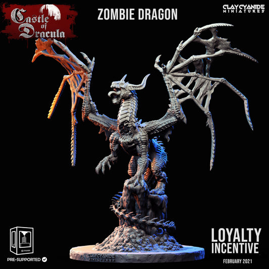 3D Printed Clay Cyanide Undead Zombie Dragon Castle of Dracula Ragnarok D&D - 3D Printing Boss 